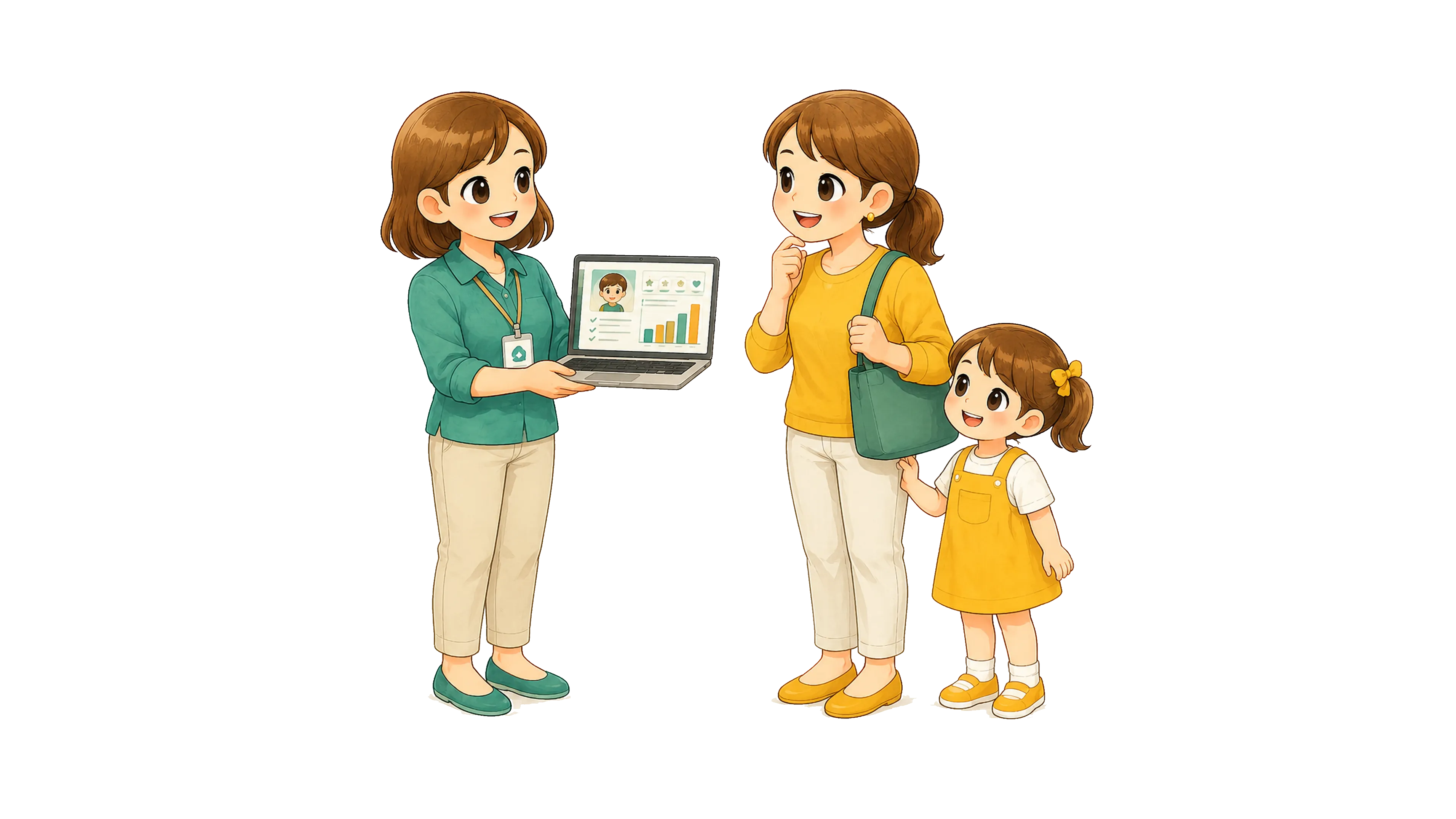 Family considering preschool options